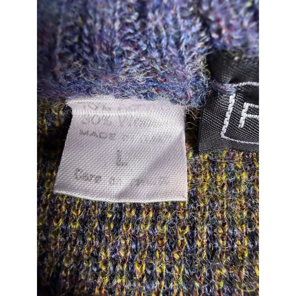 Peter England Vintage Wool Blend Sweater Grandpa Isle Italy Geometric Knit Men L